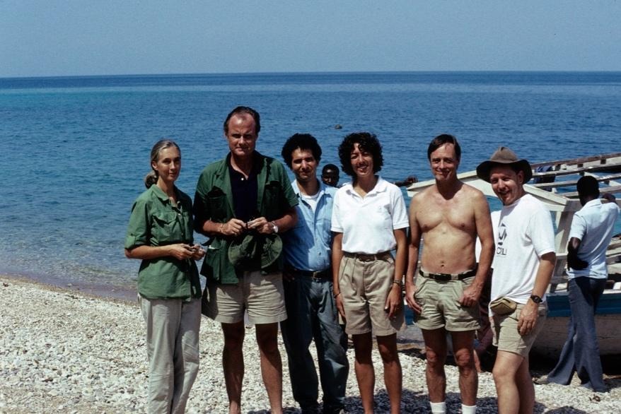 Jane Goodall and John Heminway